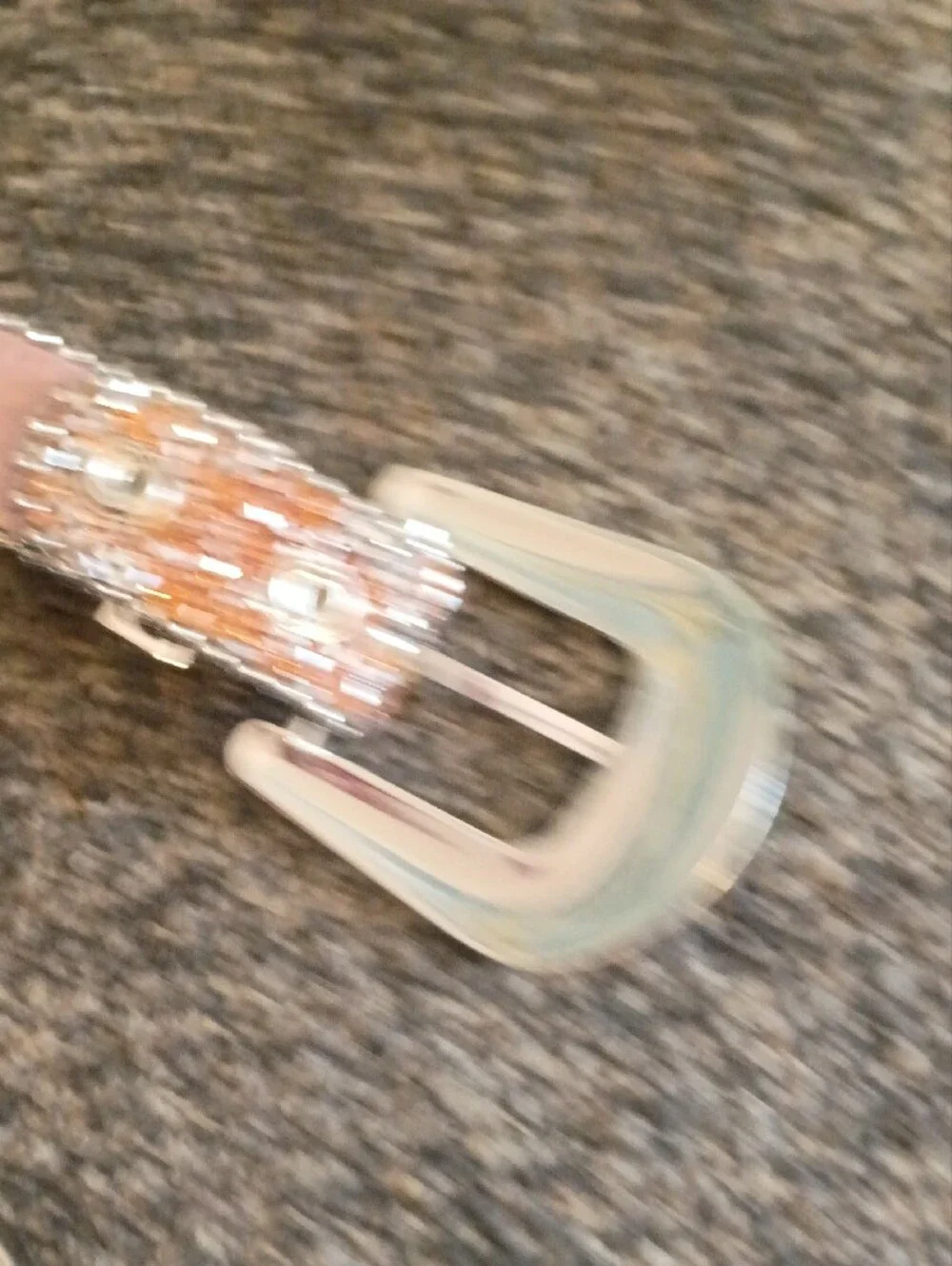 Rhinestone Embellished Orange Little Girls Size 20 Belt